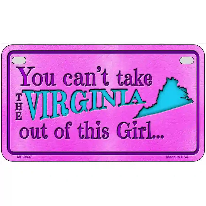 Virginia Girl Novelty Metal License Plate 7" x 4" (MP)