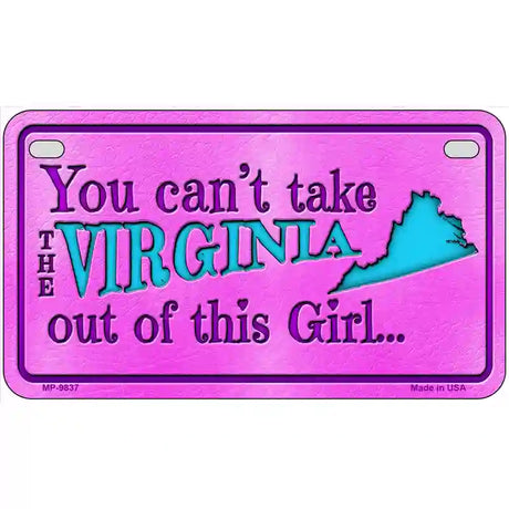 Virginia Girl Novelty Metal License Plate 7" x 4" (MP)