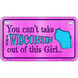 Wisconsin Girl Novelty Metal License Plate 7" x 4" (MP)