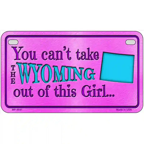 Wyoming Girl Novelty Metal License Plate 7" x 4" (MP)