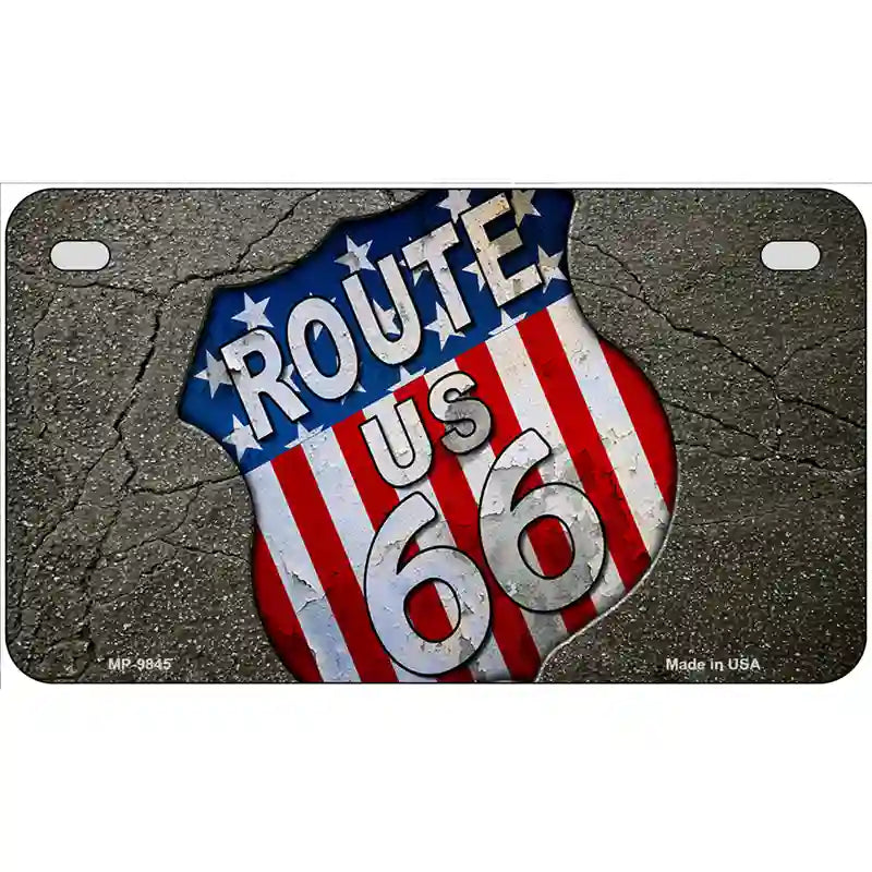 Asphalt Highway Metal Novelty License Plate 7" x 4" (MP)