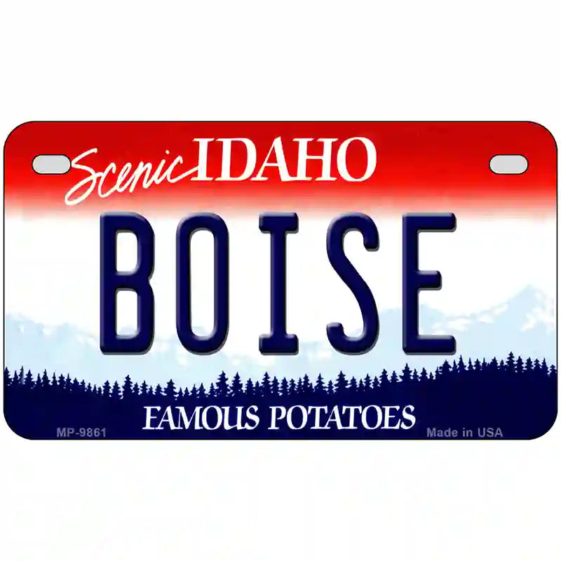 Boise Idaho Metal Novelty License Plate