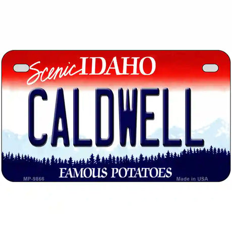 Caldwell Idaho Metal Novelty License Plate 7" x 4" (MP)