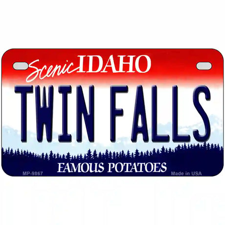 Twin Falls Idaho Metal Novelty License Plate 7" x 4" (MP)