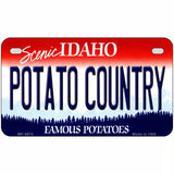 Potato Country Idaho Metal Novelty License Plate 7" x 4" (MP)