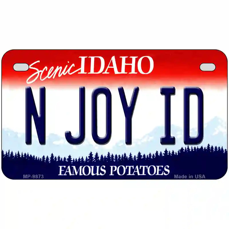 N Joy ID Idaho Metal Novelty License Plate 7" x 4" (MP)