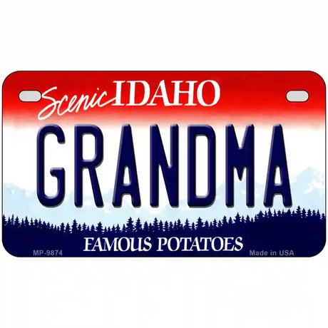 Grandma Idaho Metal Novelty License Plate 7" x 4" (MP)