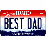 Best Dad Idaho Metal Novelty License Plate 7" x 4" (MP)