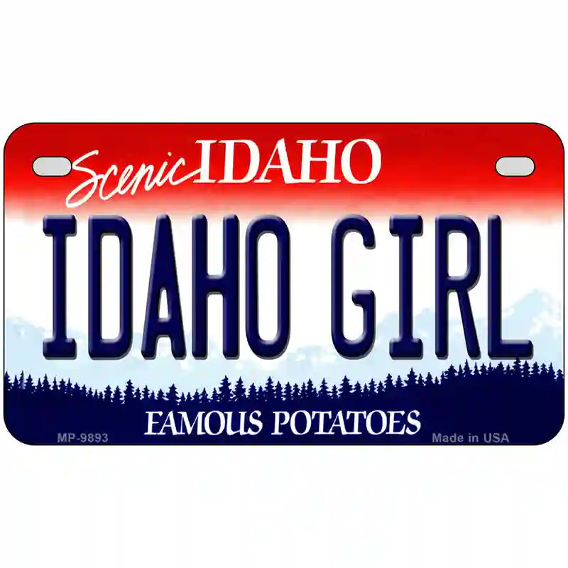 Idaho Girl Idaho Metal Novelty License Plate 7" x 4" (MP)