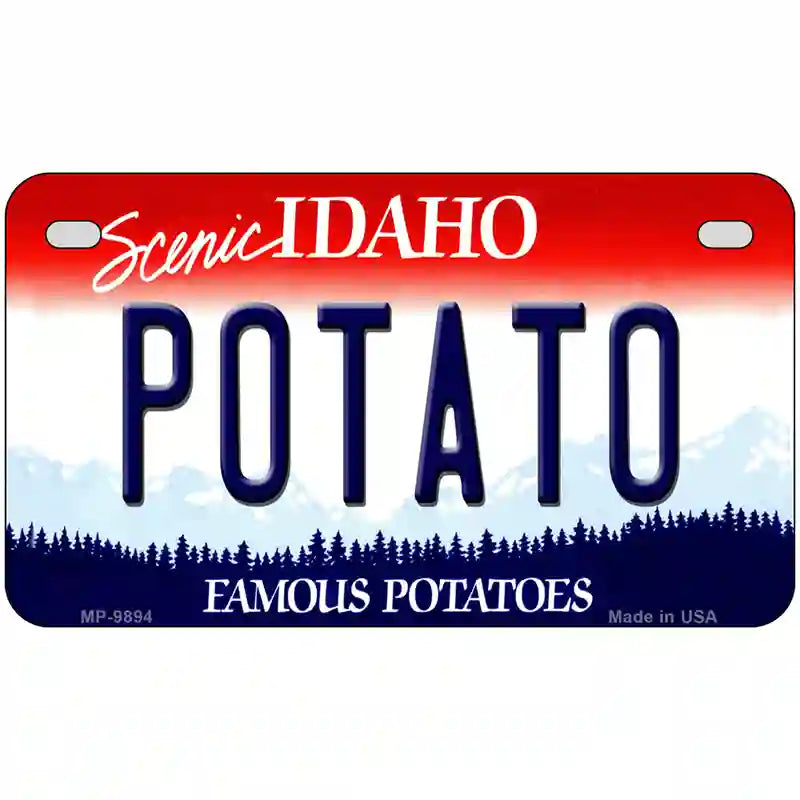 Potato Idaho Metal Novelty License Plate 7" x 4" (MP)