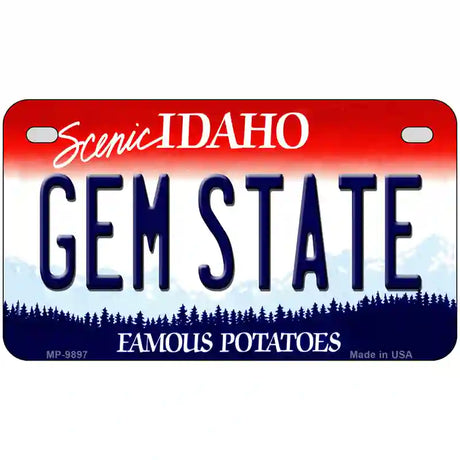 Gem State Idaho Metal Novelty License Plate 7" x 4" (MP)