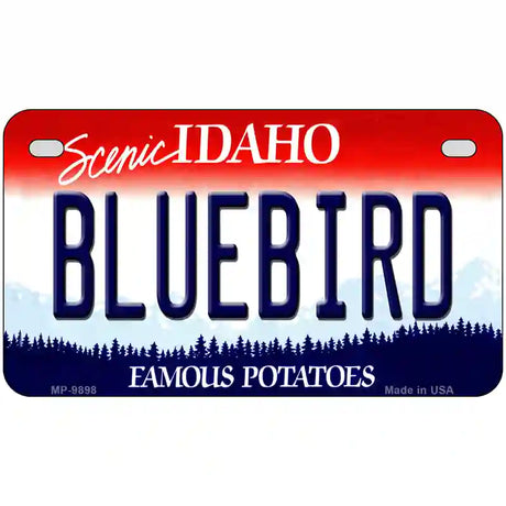 Bluebird Idaho Metal Novelty License Plate 7" x 4" (MP)