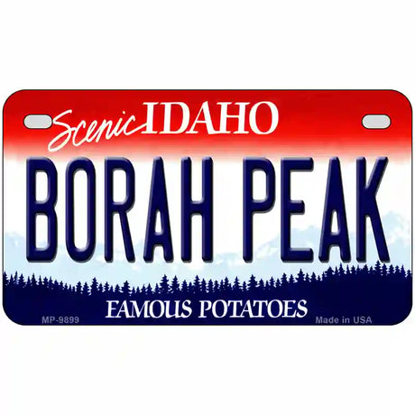 Borah Peak Idaho Metal Novelty License Plate 7" x 4" (MP)