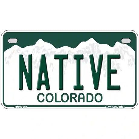 Native Colorado Metal Novelty License Plate 7" x 4" (MP)