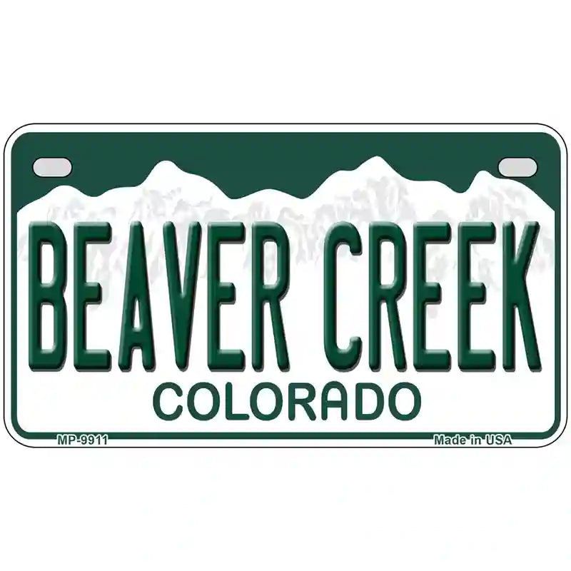 Beaver Creek Colorado Metal Novelty License Plate 7" x 4" (MP)