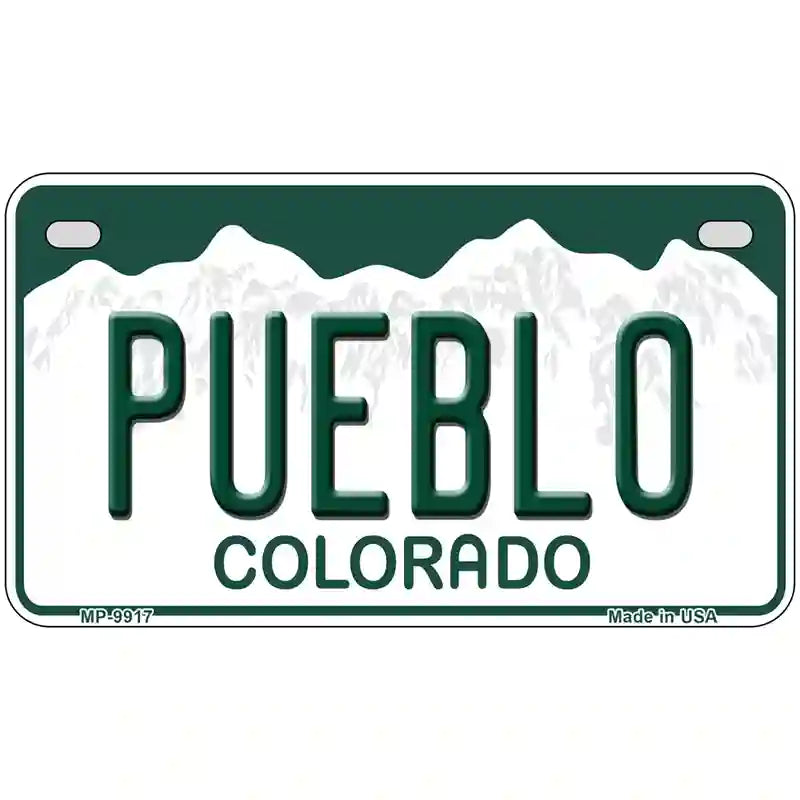 Pueblo Colorado Metal Novelty License Plate