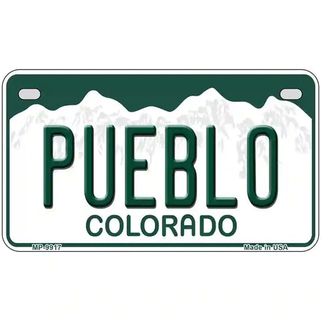 Pueblo Colorado Metal Novelty License Plate 7" x 4" (MP)