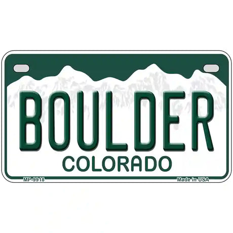 Boulder Colorado Metal Novelty License Plate 7" x 4" (MP)