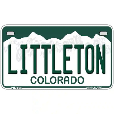 Littleton Colorado Metal Novelty License Plate 7" x 4" (MP)