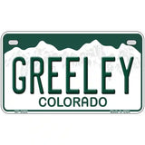 Greeley Colorado Metal Novelty License Plate 7" x 4" (MP)