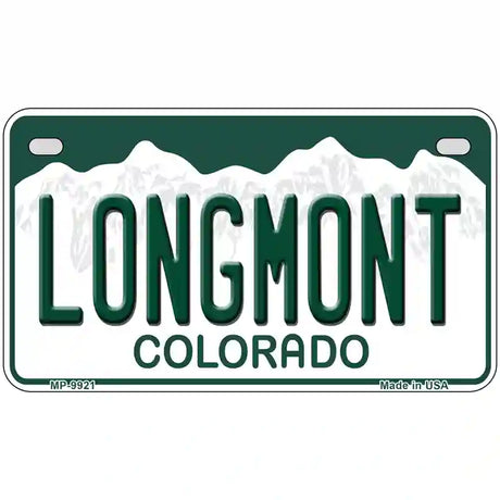 Longmont Colorado Metal Novelty License Plate 7" x 4" (MP)