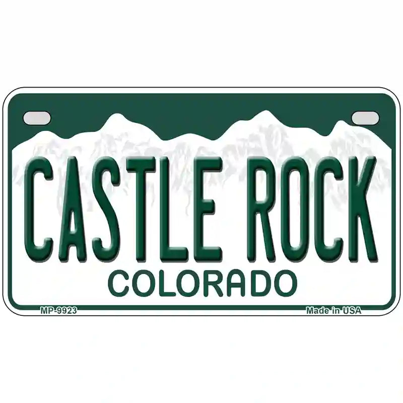 Castle Rock Colorado Metal Novelty License Plate 7" x 4" (MP)