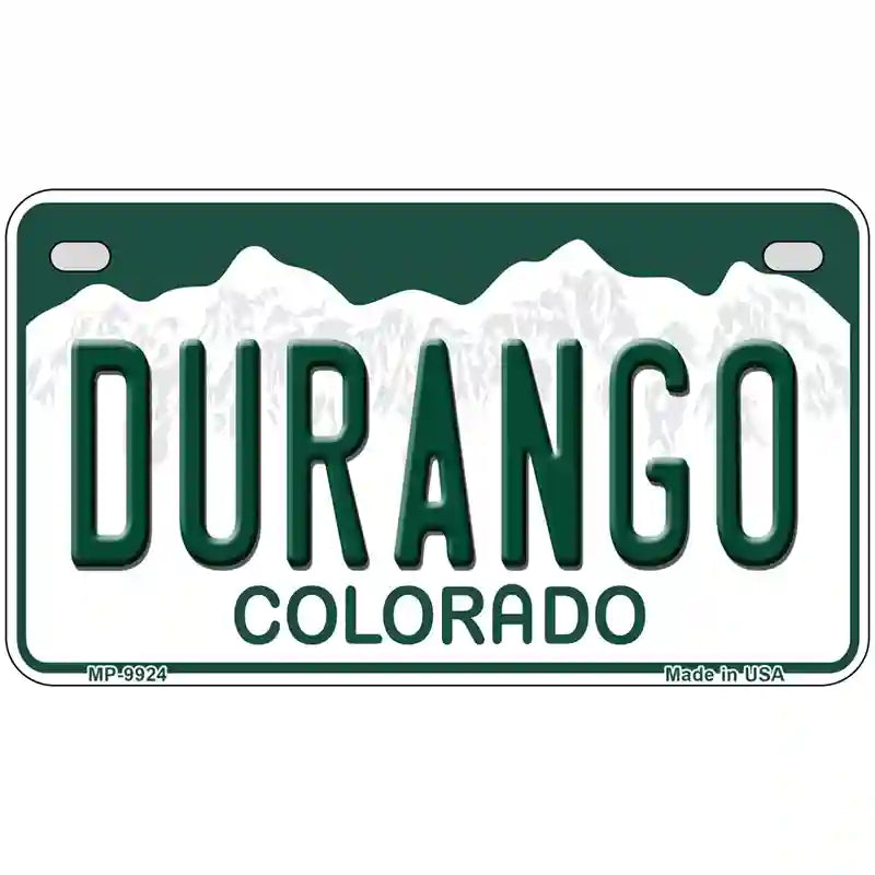 Durango Colorado Metal Novelty License Plate 7" x 4" (MP)