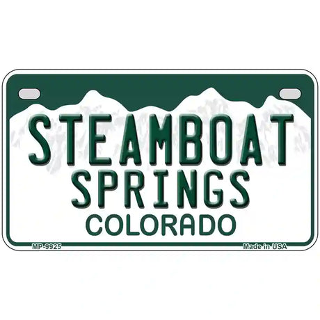 Steamboat Springs Colorado Metal Novelty License Plate 7" x 4" (MP)