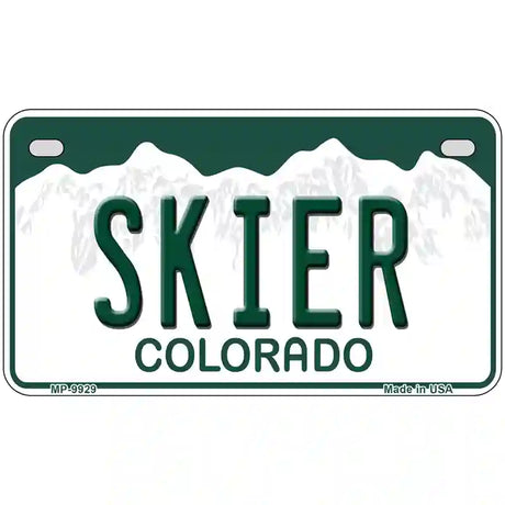 Skier Colorado Metal Novelty License Plate 7" x 4" (MP)