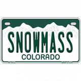 Snowmass Colorado Metal Novelty License Plate 7" x 4" (MP)