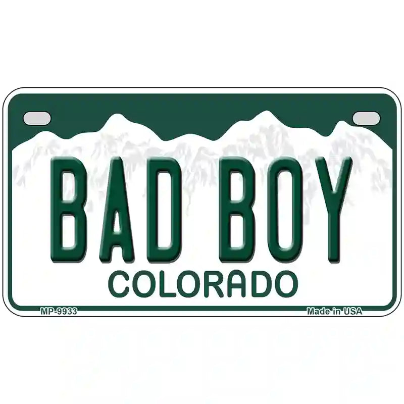 Bad Boy Colorado Metal Novelty License Plate