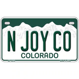 N Joy CO Colorado Metal Novelty License Plate 7" x 4" (MP)