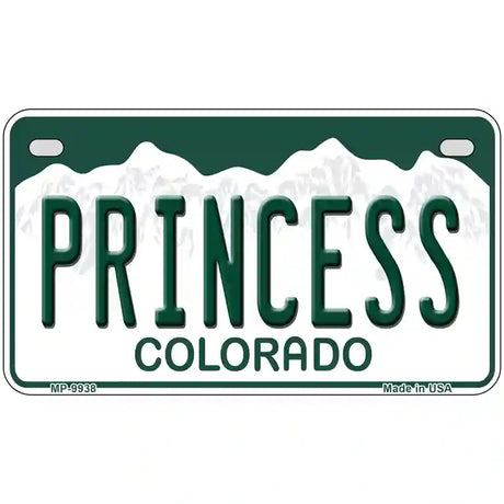 Princess Colorado Metal Novelty License Plate 7" x 4" (MP)