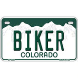 Biker Colorado Metal Novelty License Plate 7" x 4" (MP)