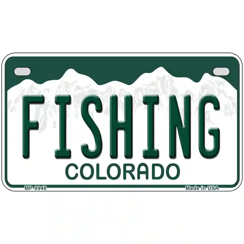 Fishing Colorado Metal Novelty License Plate 7" x 4" (MP)