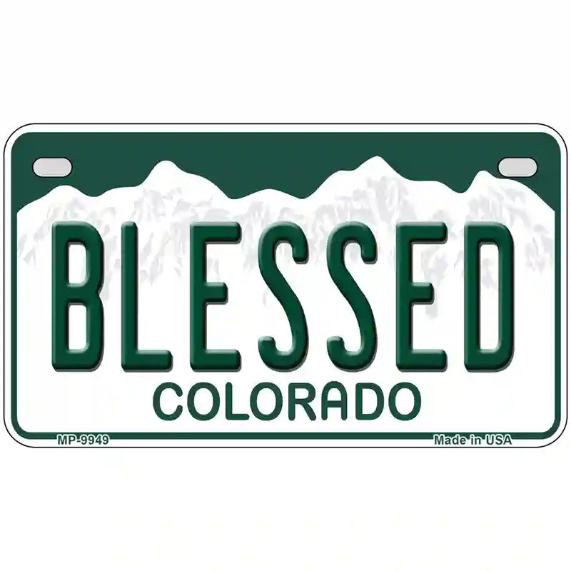 Blessed Colorado Metal Novelty License Plate 7" x 4" (MP)