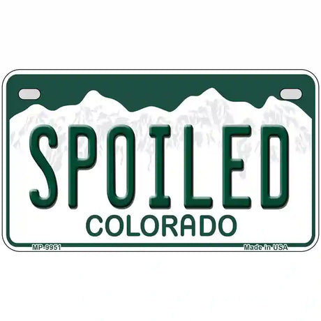 Spoiled Colorado Metal Novelty License Plate 7" x 4" (MP)