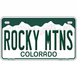 Rocky Mountains Colorado Metal Novelty License Plate 7" x 4" (MP)