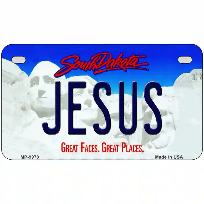 Jesus South Dakota Metal Novelty License Plate 7" x 4" (MP)