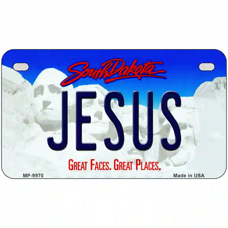 Jesus South Dakota Metal Novelty License Plate 7" x 4" (MP)