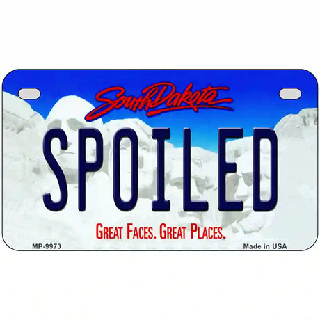 Spoiled South Dakota Metal Novelty License Plate 7" x 4" (MP)