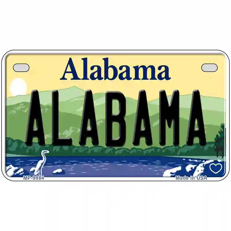 Alabama Metal Novelty License Plate 7" x 4" (MP)