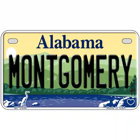 Montgomery Alabama Metal Novelty License Plate 7" x 4" (MP)