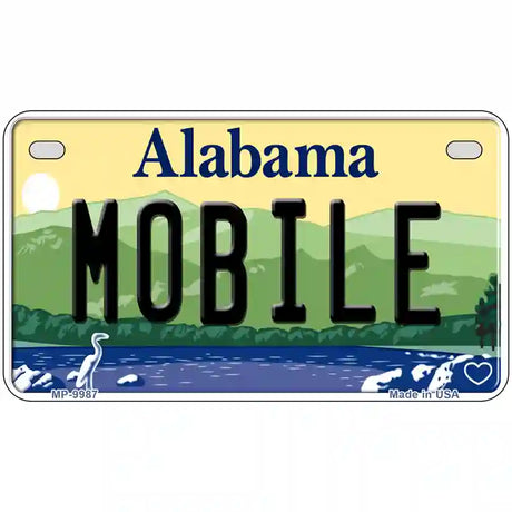 Mobile Alabama Metal Novelty License Plate 7" x 4" (MP)