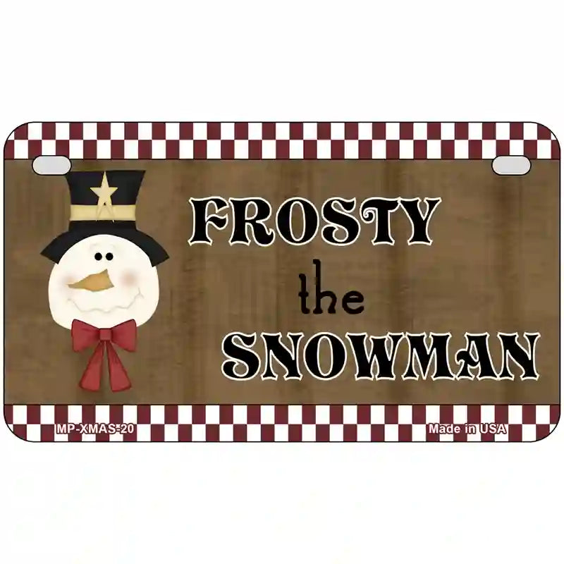 Frosty The Snowman Metal Novelty License Plate 7" x 4" (MP)