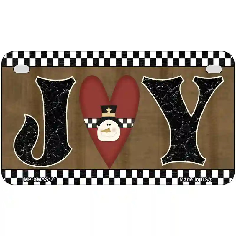 Joy Metal Novelty License Plate 7" x 4" (MP)