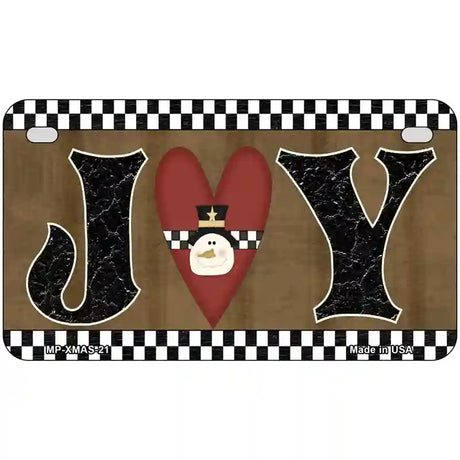 Joy Metal Novelty License Plate 7" x 4" (MP)