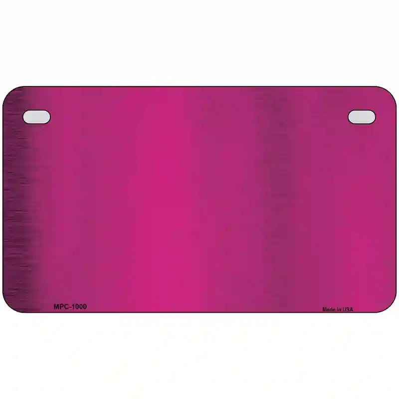 Pink Metallic Solid Metal Novelty License Plate 7" x 4" (MP)