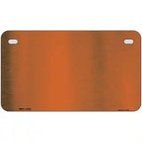 Orange Metallic Solid Metal Novelty License Plate 7" x 4" (MP)