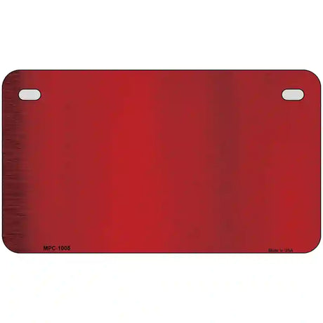 Red Metallic Solid Metal Novelty License Plate 7" x 4" (MP)